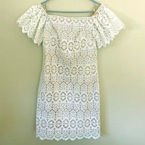 White Lace Off-Shoulder Dress